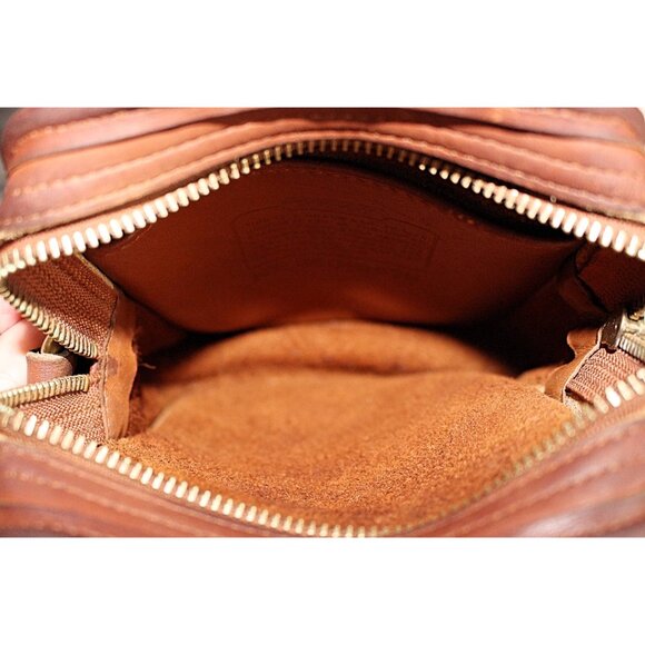 Coach Vintage - Kit Camera Bag 9973 in British tan + Brass, USA 1995 - Picture 8 of 12